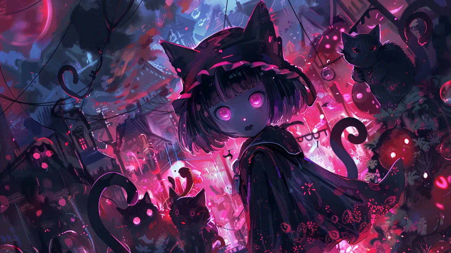 kuromi wallpaper iphone, style, 4K  16:9