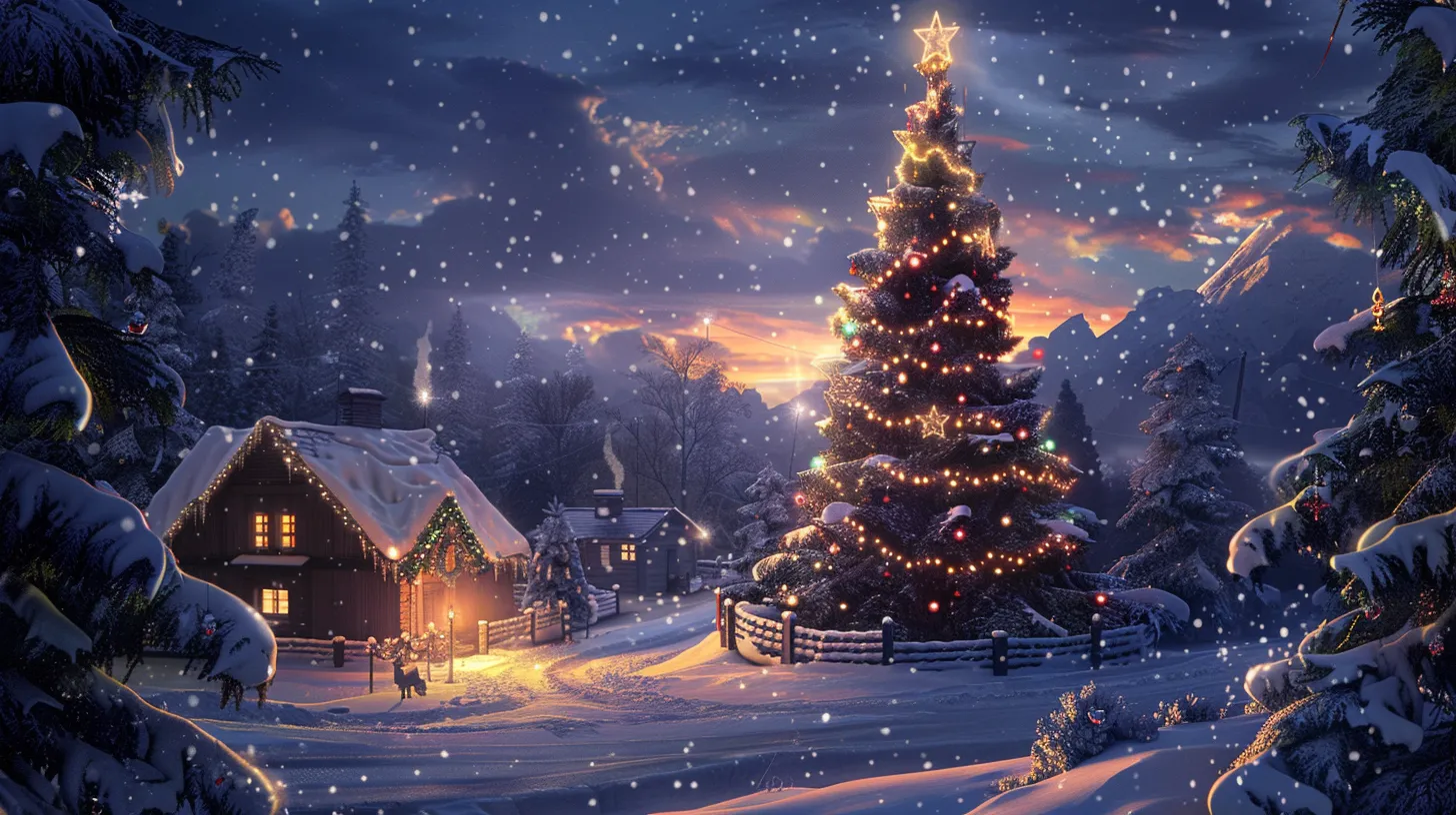 christmas wallpaper, wallpaper style, 4K, HD  16:9