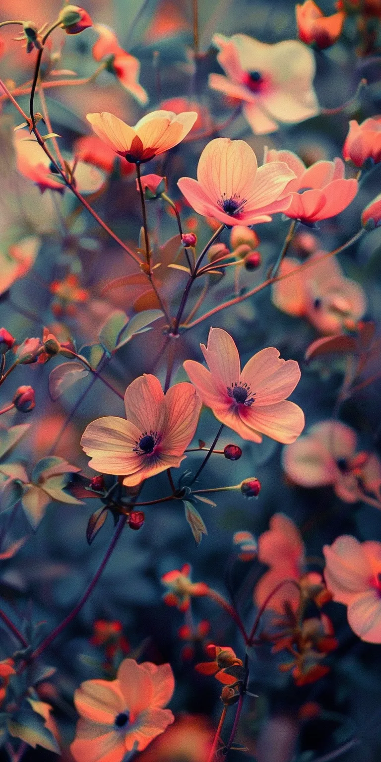 wallpapers with flowers, wallpaper style, 4K  1:2