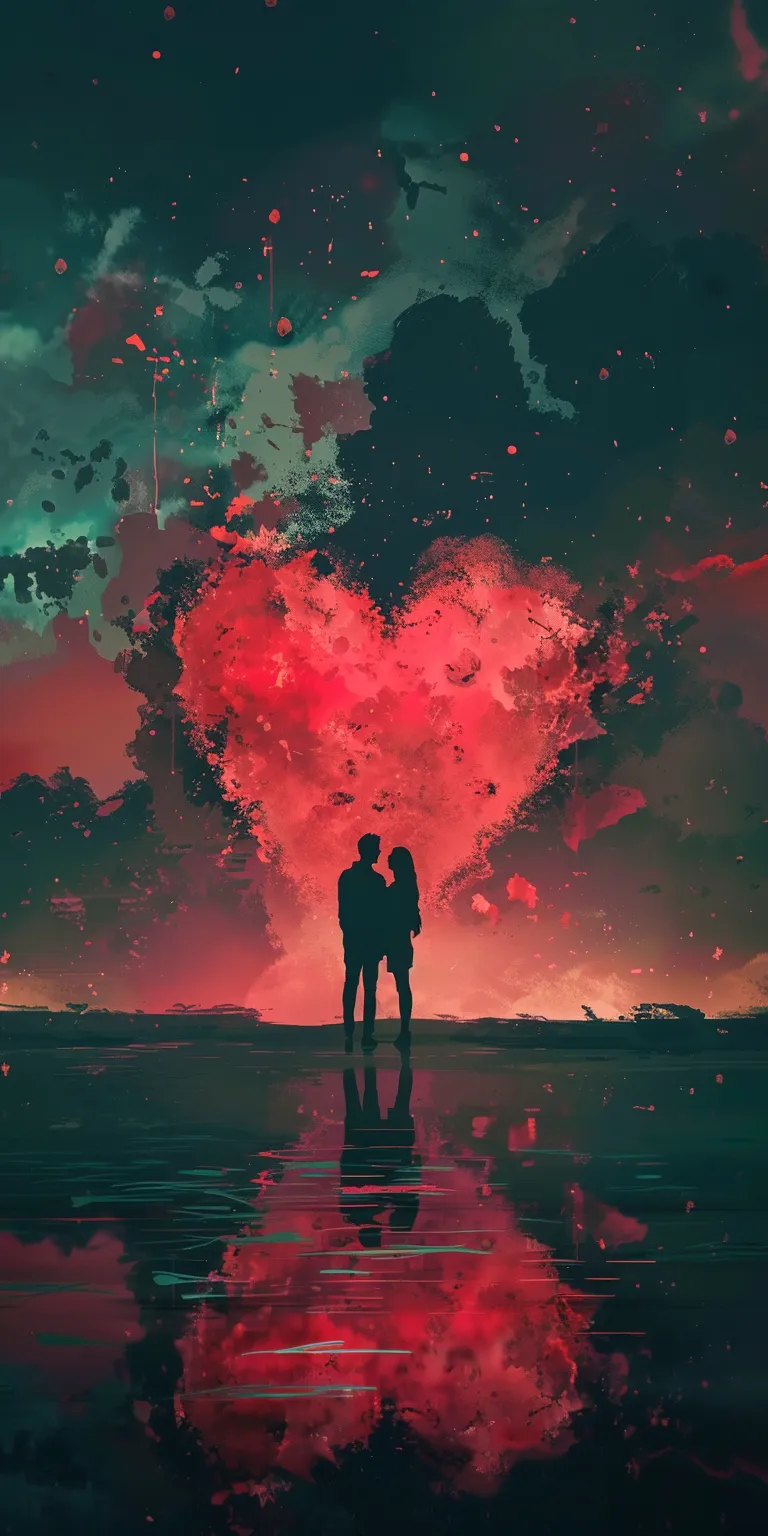 love wallpapers heart, romantic, 1366x768, hearts, synthwave